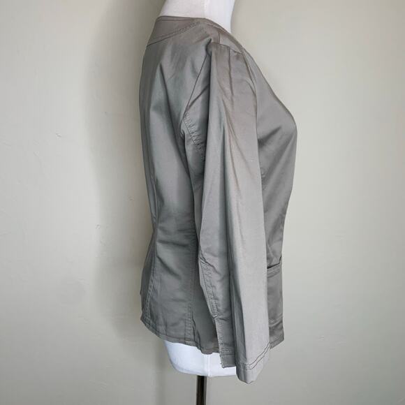 J Jill Khaki Green Jacket Blazer 8P Cotton Lady Jacket - Picture 4 of 9